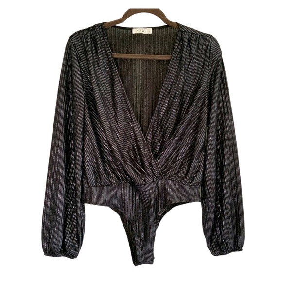 just U in Bodysuit Metallic Sz S - Picture 1 of 8